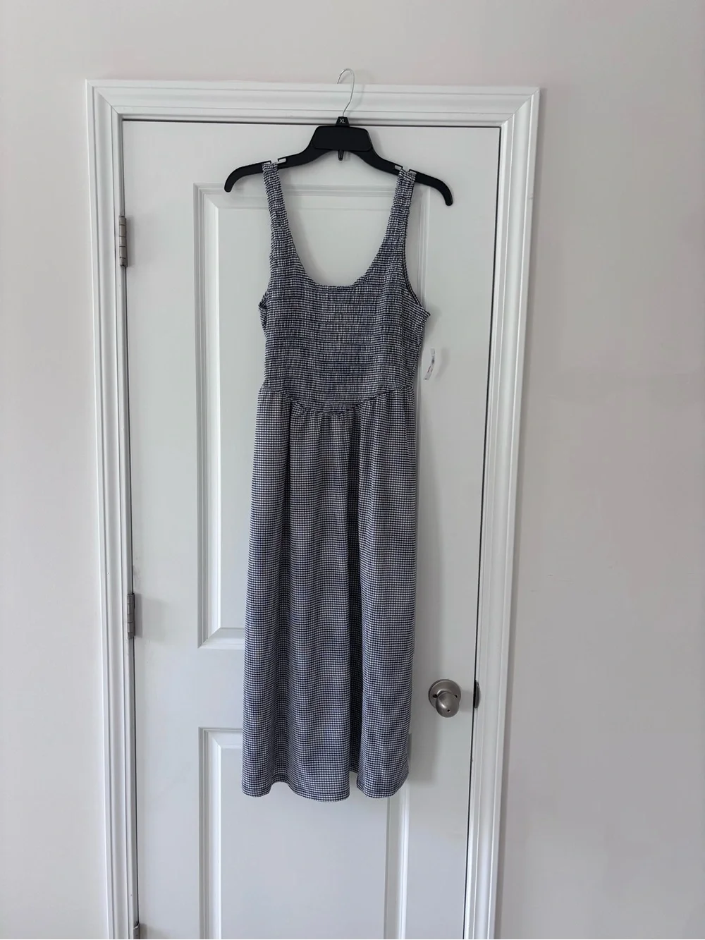 NWT Old Navy Sleeveless Midi Dress in Navy Gingham